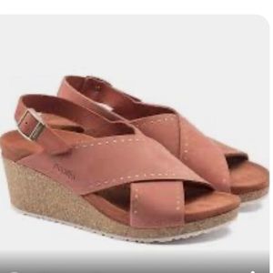 New Birkenstock Papillio Samira coral red sandals sz 7m 38 $150